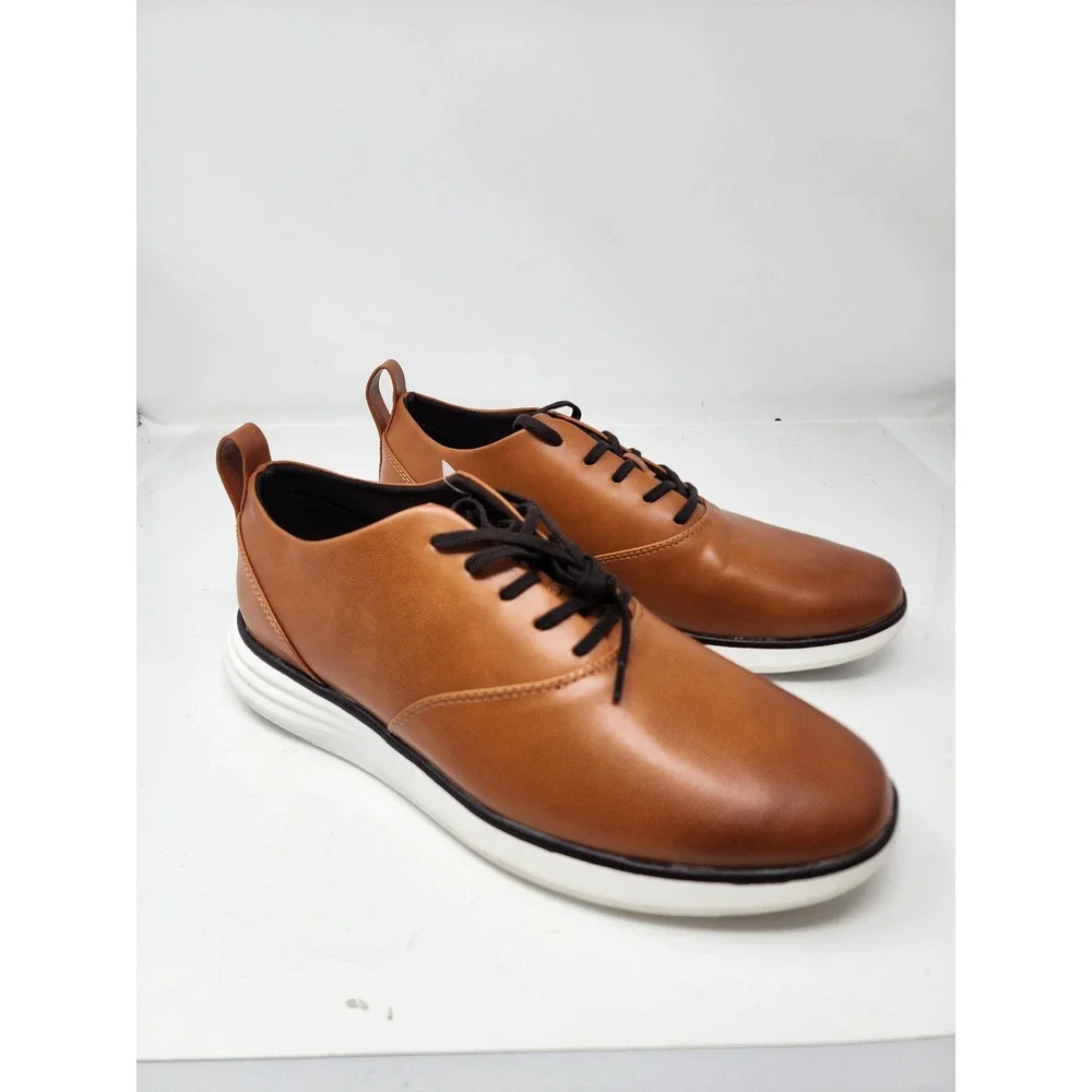 Goodfellow‎ & Co Mens Luis Hybrid Dress Shoes Cognac Brown Poly Blend Size 9